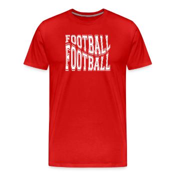 Fußball, Fußballfan, Fußballsport - Männer Premium Bio T-Shirt - Rot - Vorne - Damien (186cm)