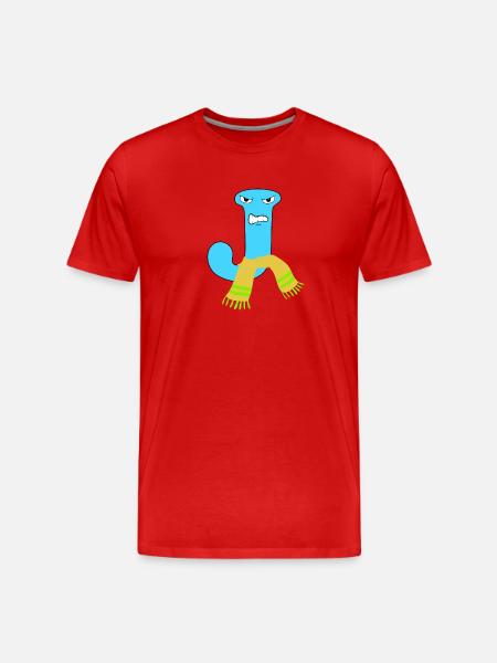J - Men's Premium Organic T-Shirt - red
