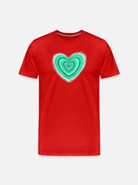 Cœur - T-shirt bio Premium Homme - rouge