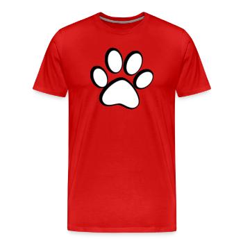 Patte de chat - T-shirt bio Premium Homme - rouge - Devant - Damien (186cm)
