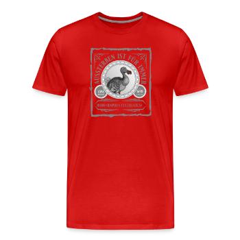 Der Dodo ist weg - Männer Premium Bio T-Shirt - Rot - Vorne - Damien (186cm)