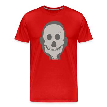 Freundliches Gesicht im Röntgenblick - Männer Premium Bio T-Shirt - Rot - Vorne - Damien (186cm)