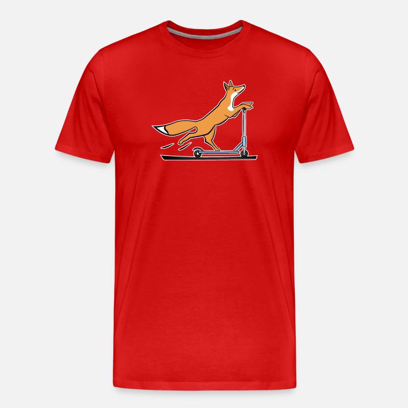 Fuchs - Männer Premium Bio T-Shirt - Rot