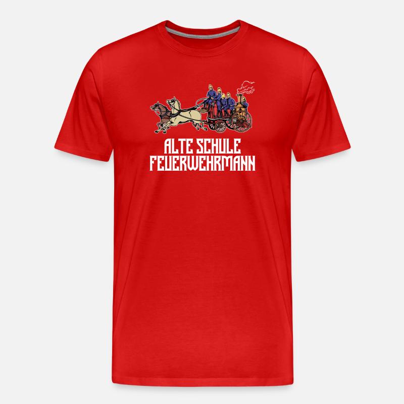 Feuerwehrmann Statement Feuerwehr Berufsfeuerwehr - Männer Premium Bio T-Shirt - Rot