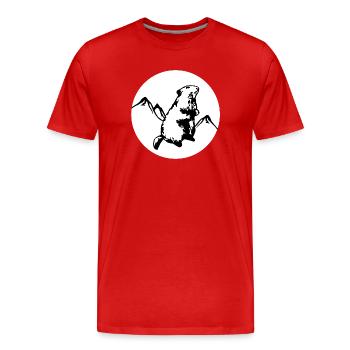 Murmeltier - Männer Premium Bio T-Shirt - Rot - Vorne - Damien (186cm)