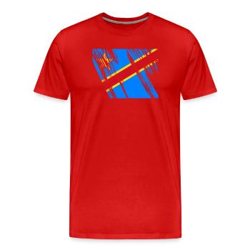 Congo flag - Men's Premium Organic T-Shirt - red - Front - Damien (186cm)