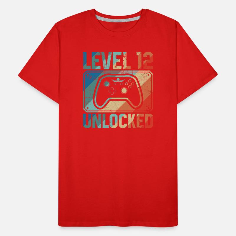 Level 12 – Freigeschalteter Controller T-Shirt Männer Premium Bio T-Shirt