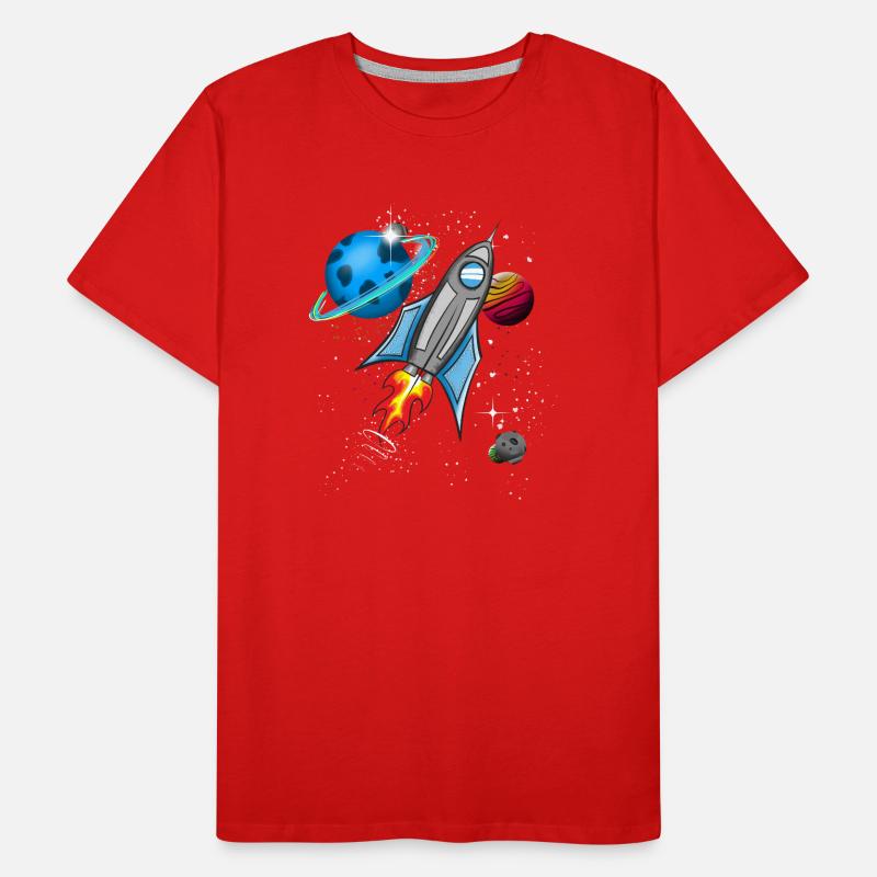 Rocket in space Men's Premium Organic T-Shirt