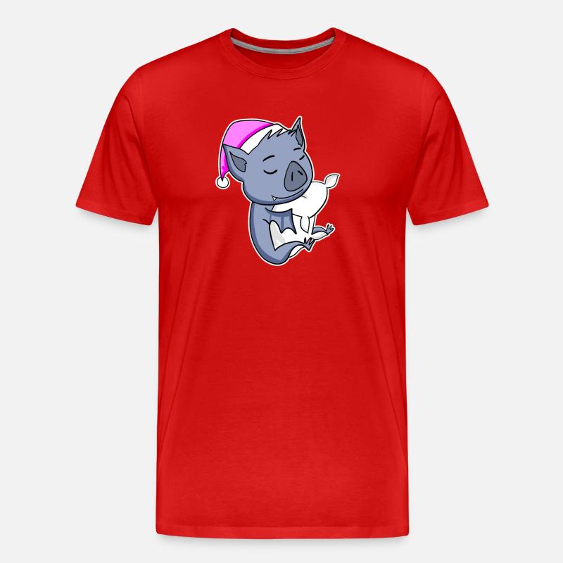Fledermaus - Männer Premium Bio T-Shirt - Rot