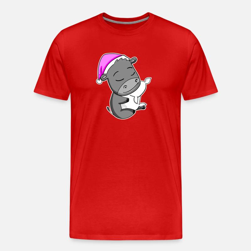 Esel - Männer Premium Bio T-Shirt - Rot