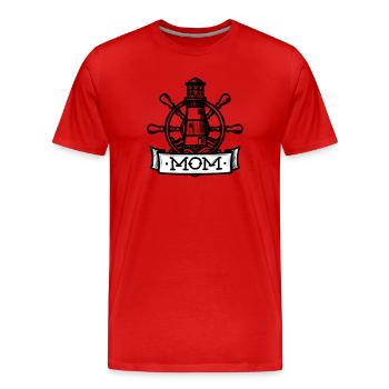 Seafarers' MOM (pour les gens de mer) - T-shirt bio Premium Homme - rouge - Devant - Damien (186cm)