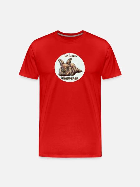 Hasenflüsterer - Männer Premium Bio T-Shirt - Rot