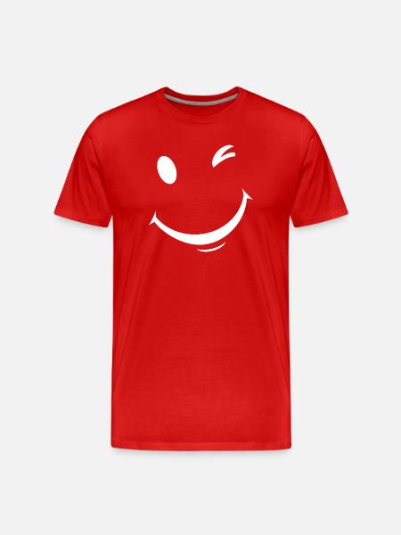 Expression de clin d’œil blanc - T-shirt bio Premium Homme - rouge