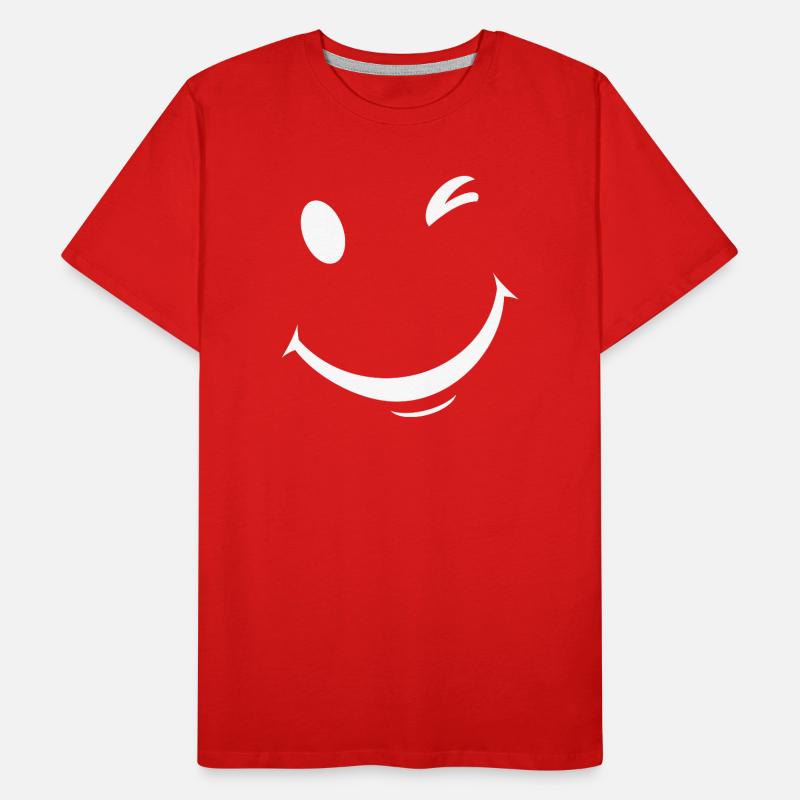 White wink expression Men's Premium Organic T-Shirt