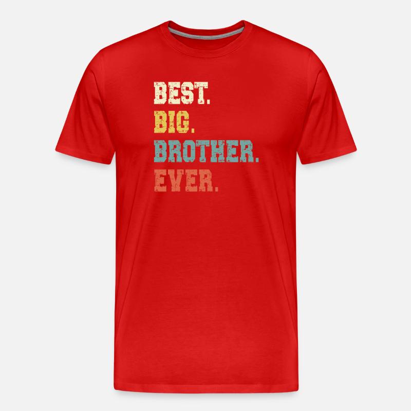 Grosser Bruder - Männer Premium Bio T-Shirt - Rot