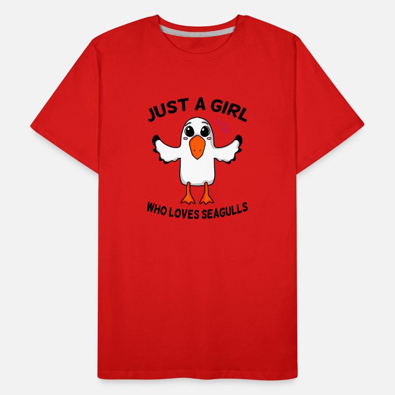Möwe Spruch Mädchen Nordsee Männer Premium Bio T-Shirt