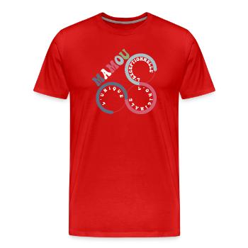 mamou l'unique l'originale l'exceptionnelle - T-shirt bio Premium Homme - rouge - Devant - Damien (186cm)