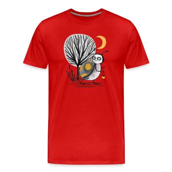 Mondnacht Waldkäfer-Tierchen - Männer Premium Bio T-Shirt - Rot - Vorne - Damien (186cm)