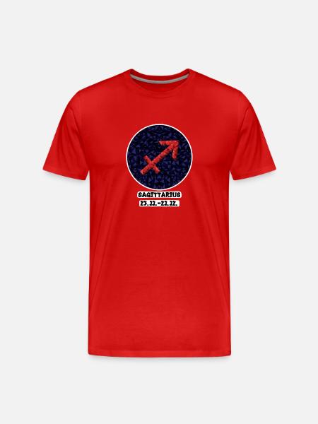 Saggitarius 23.11.-21.12. - Men's Premium Organic T-Shirt - red