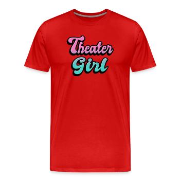 Fille de théâtre - T-shirt bio Premium Homme - rouge - Devant - Damien (186cm)