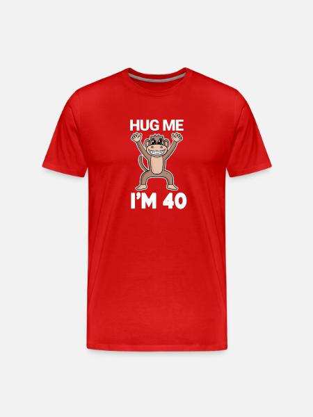 40 ans - 40 ans - câlin - T-shirt bio Premium Homme - rouge