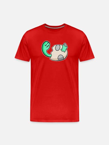 Dino Baby Motif - Men's Premium Organic T-Shirt - red