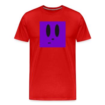 Suboptimal situation facial expression - Men's Premium Organic T-Shirt - red - Front - Damien (186cm)