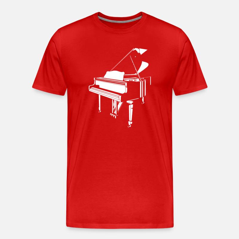 Flügel abstrakt - Männer Premium Bio T-Shirt - Rot