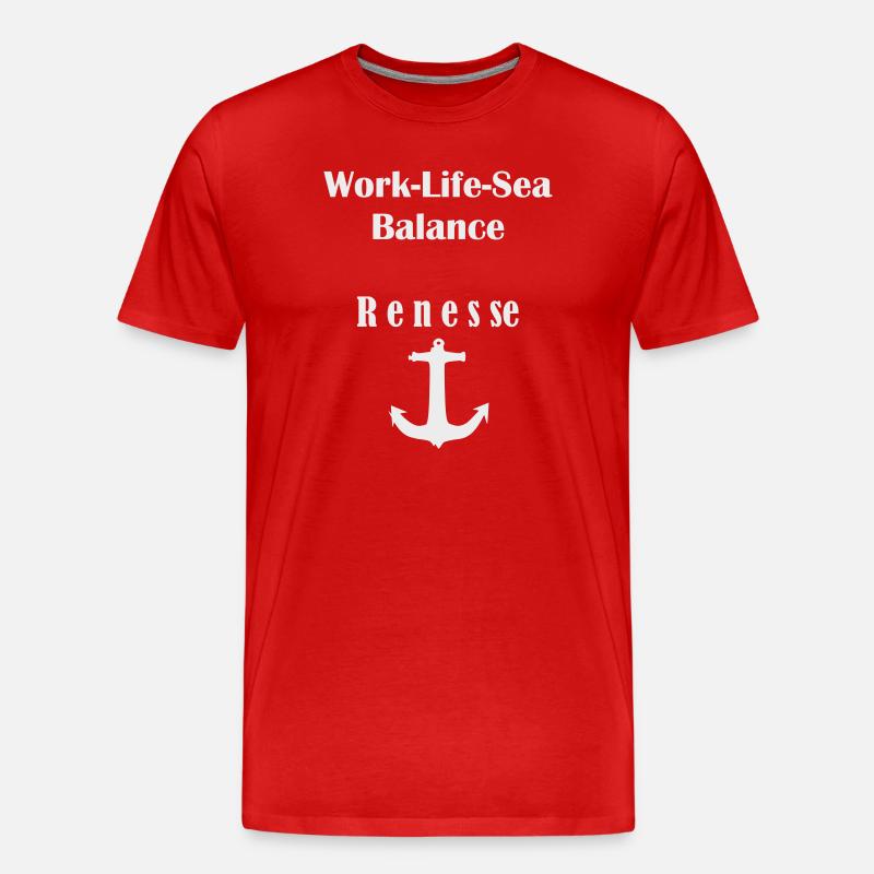 Work Life Sea 2023 - Männer Premium Bio T-Shirt - Rot