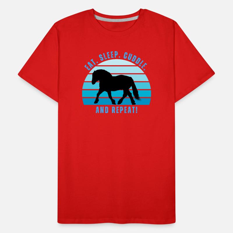 Kaltblut im Trob - Coucher de soleil dans un style rétro T-shirt bio Premium Homme