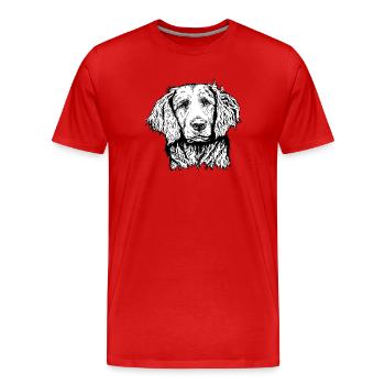 Wachtel Portrait - Männer Premium Bio T-Shirt - Rot - Vorne - Damien (186cm)