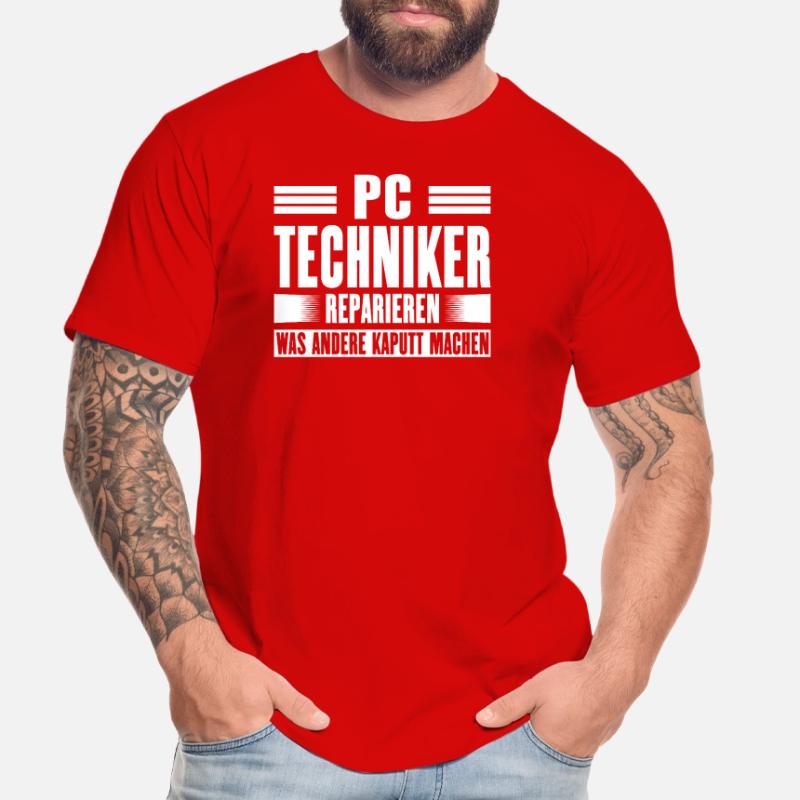 Service Technician Support Solution Devis Service PC T-shirt bio Premium Homme