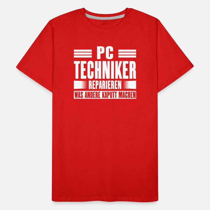 Servicetechniker Support Lösung Spruch Service PC Männer Premium Bio T-Shirt