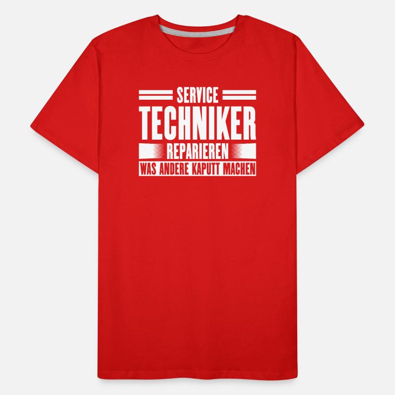 Service Technician Support Solution Slogan Service Men's Premium Organic T-Shirt