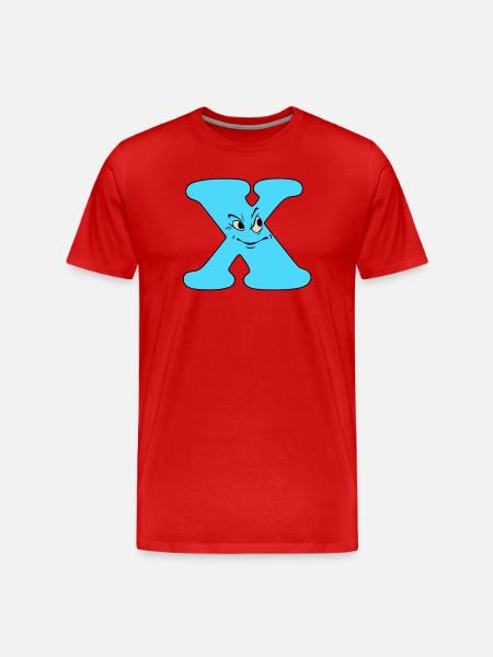 X - Männer Premium Bio T-Shirt - Rot