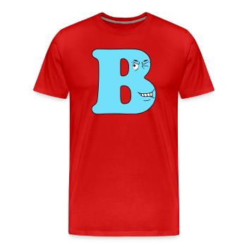 B - T-shirt bio Premium Homme - rouge - Devant - Damien (186cm)
