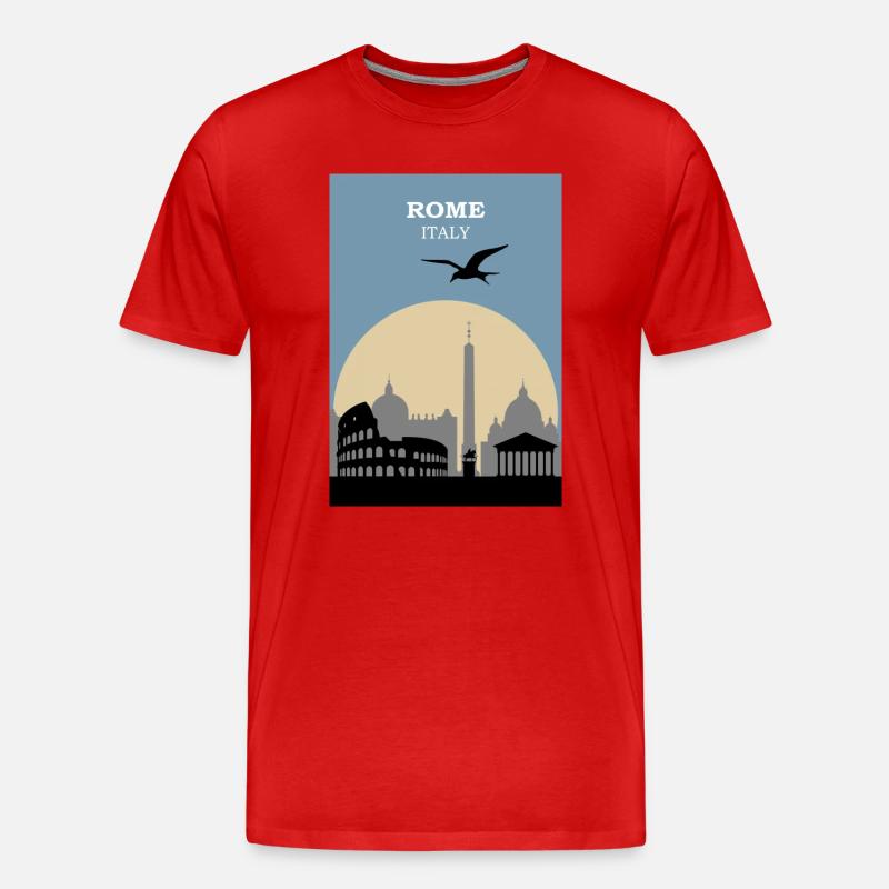ROM - Männer Premium Bio T-Shirt - Rot
