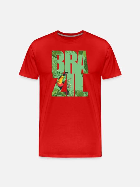 Brésil - T-shirt bio Premium Homme - rouge
