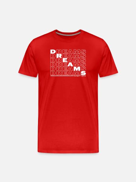 DREAMS - COME TRUE - Männer Premium Bio T-Shirt - Rot