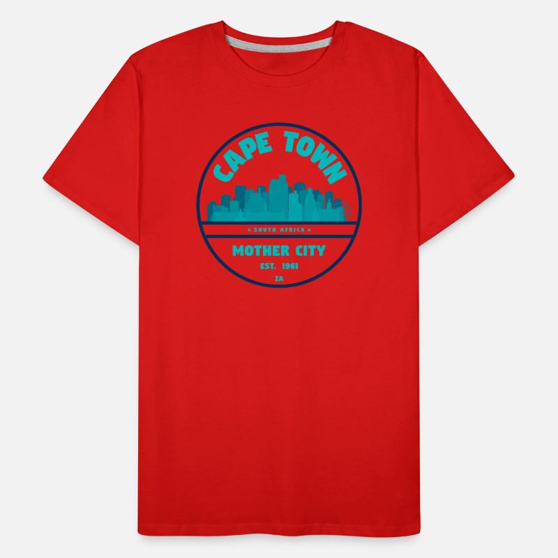 Cape Town Skyline Abzeichen Männer Premium Bio T-Shirt