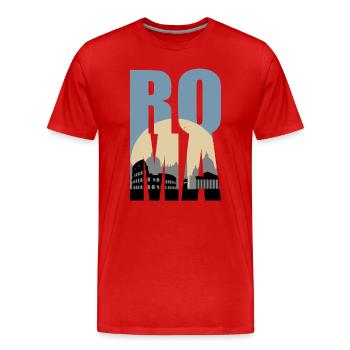 ROM - Männer Premium Bio T-Shirt - Rot - Vorne - Damien (186cm)