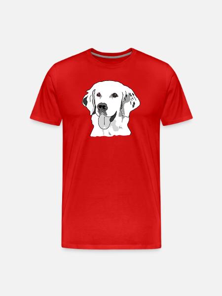 Golden retriever - Men's Premium Organic T-Shirt - red