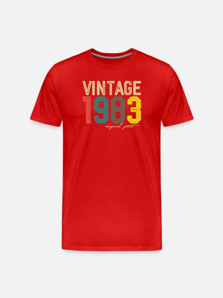 Originaldruck von 1983 - Männer Premium Bio T-Shirt - Rot