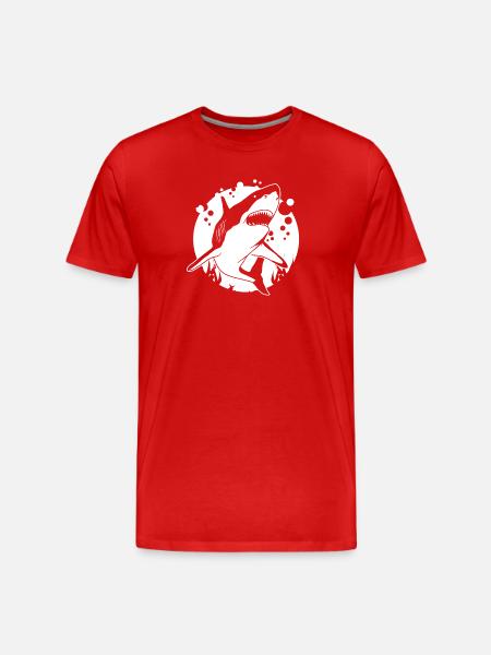 Shark - Men's Premium Organic T-Shirt - red
