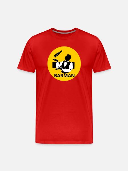 Bartender - Men's Premium Organic T-Shirt - red