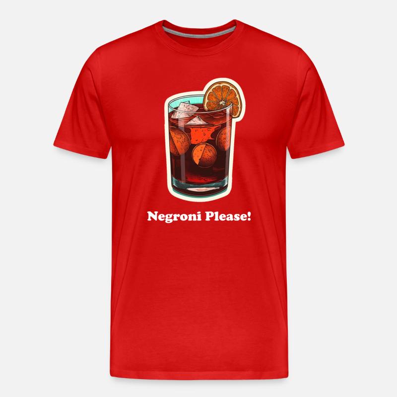 Negroni Please! - Männer Premium Bio T-Shirt - Rot