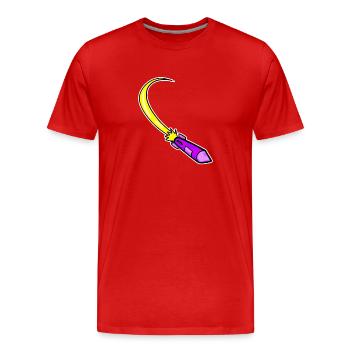 Rocket Purple - Men's Premium Organic T-Shirt - red - Front - Damien (186cm)