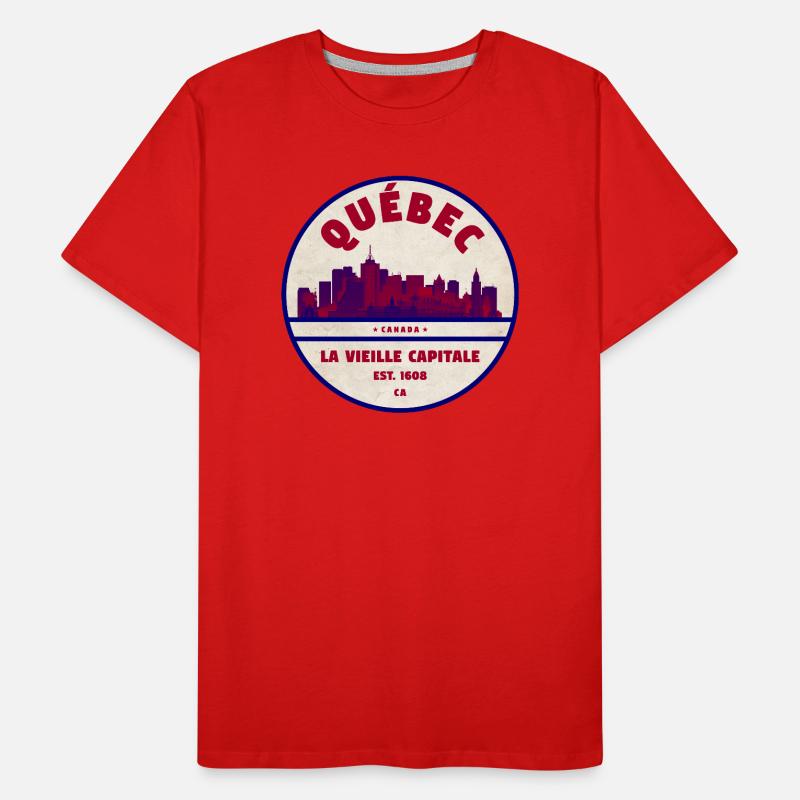 Quebec Vieille Capitale Skyline Men's Premium Organic T-Shirt