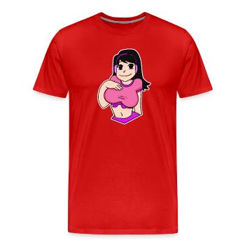 Anime - Männer Premium Bio T-Shirt - Rot - Vorne - Damien (186cm)