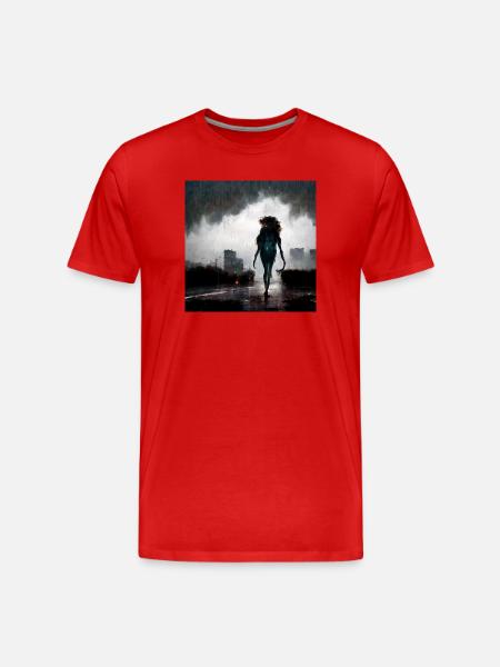 Urban Shadow Glow - Men's Premium Organic T-Shirt - red